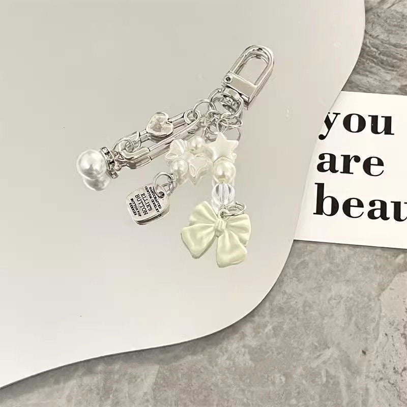 Trendy Bow Beaded Charm