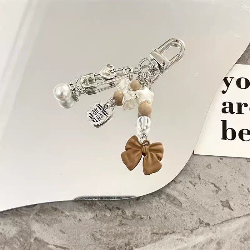 Trendy Bow Beaded Charm
