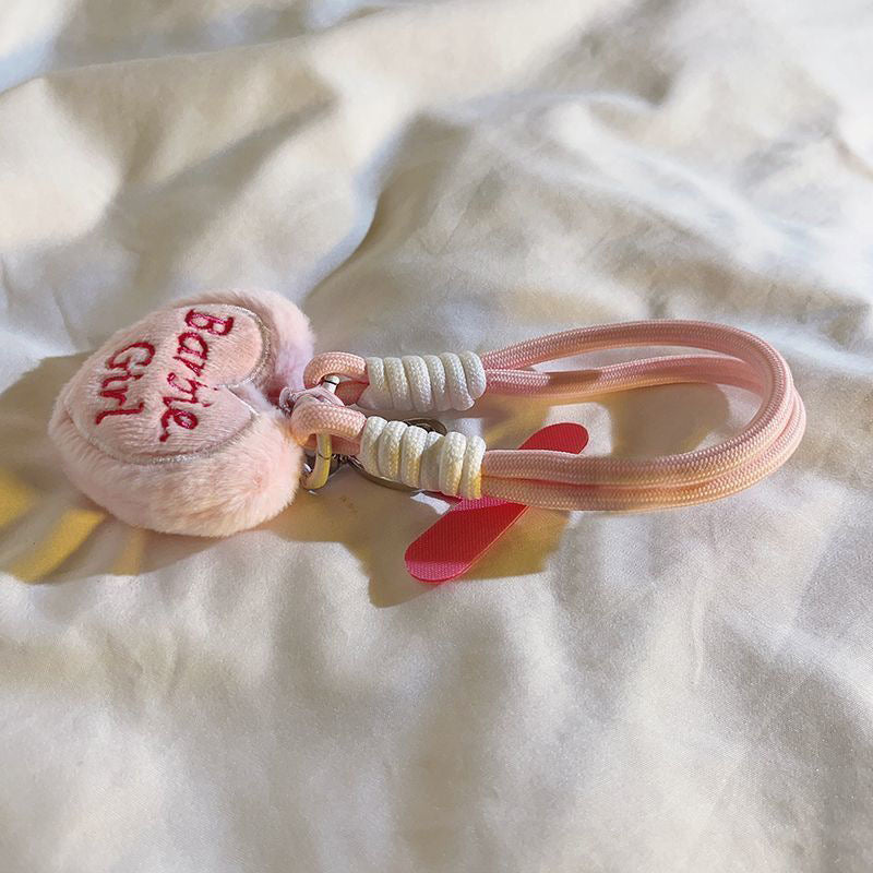 Pink Fuzzy Heart Charm π