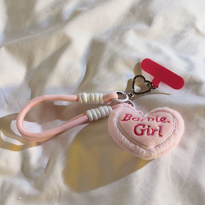 Pink Fuzzy Heart Charm π