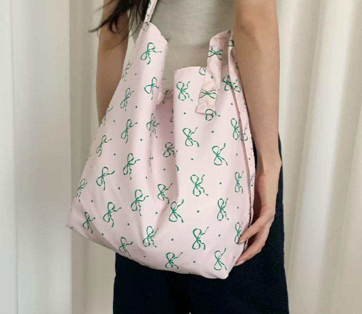 Water proof ribbon pattern bag