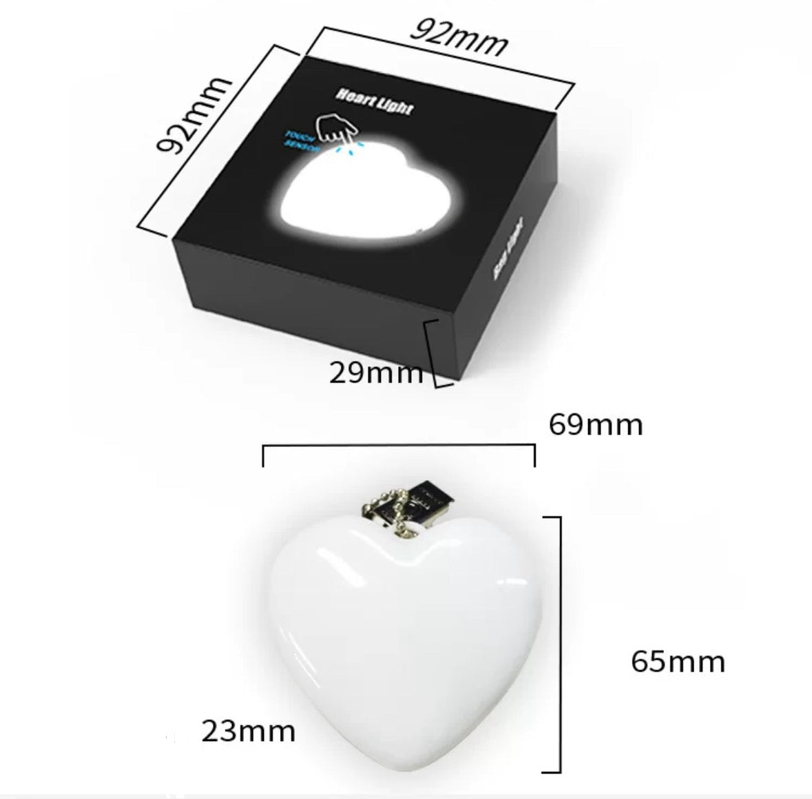 Touch light for bag