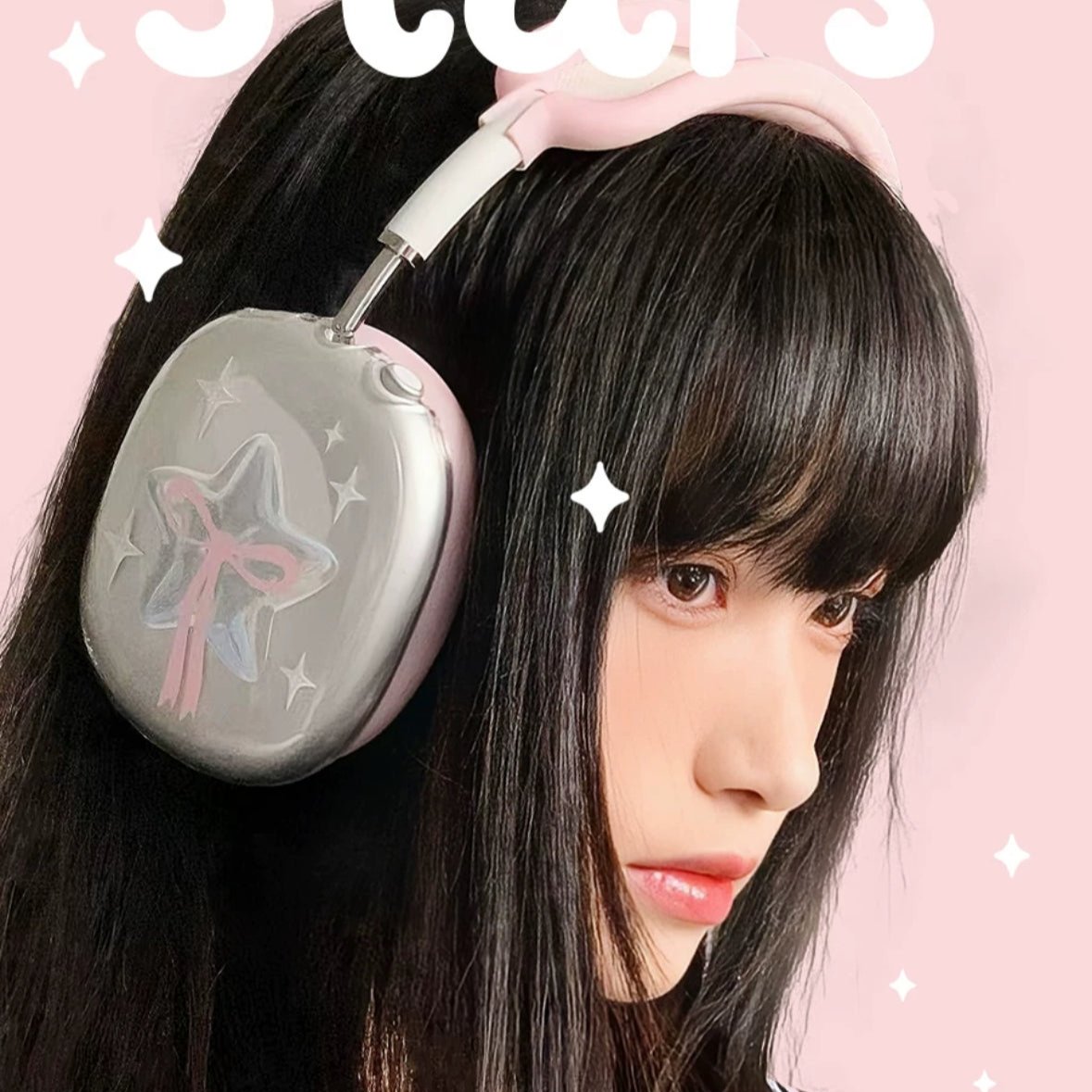 Star and ribbon AirPods Pro Max Case