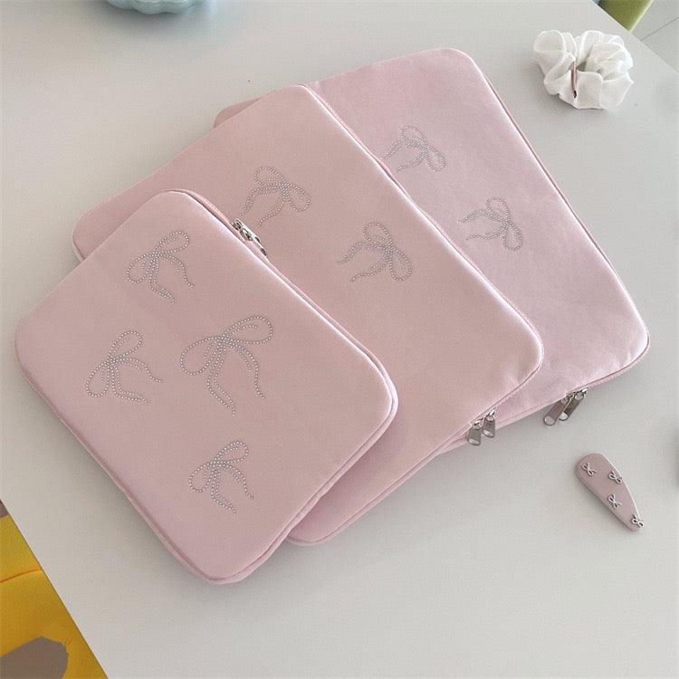 Diamond ribbon tablet bag