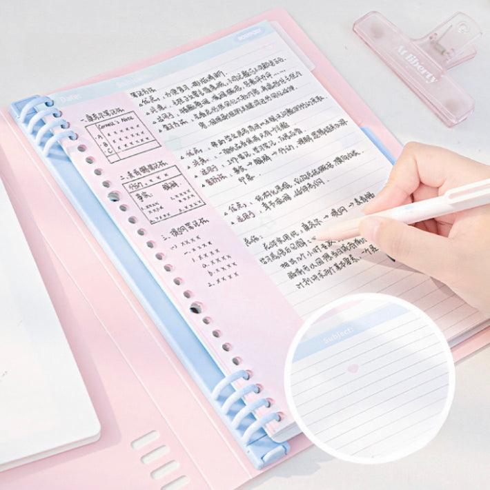 loose-leaf notebook