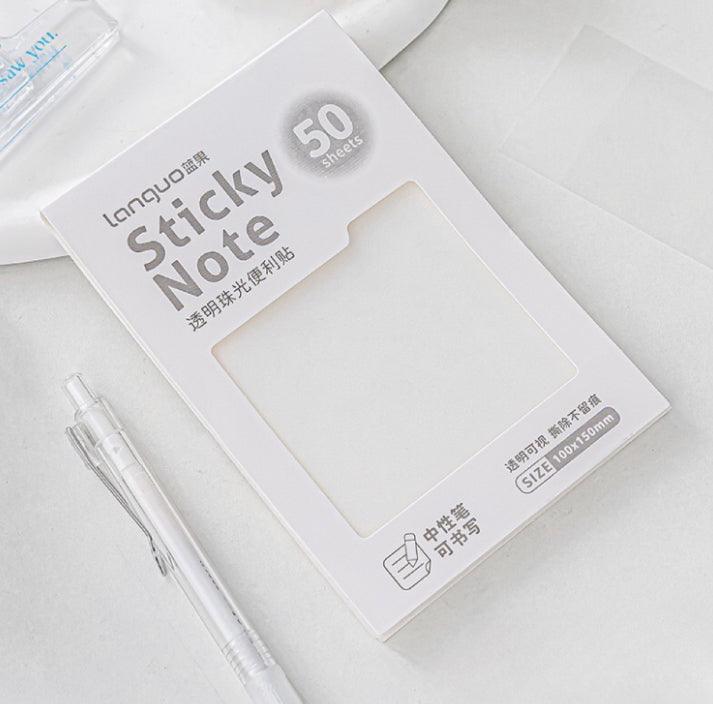 Transparent sticky note
