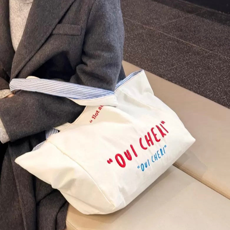 Double-sided tote bag