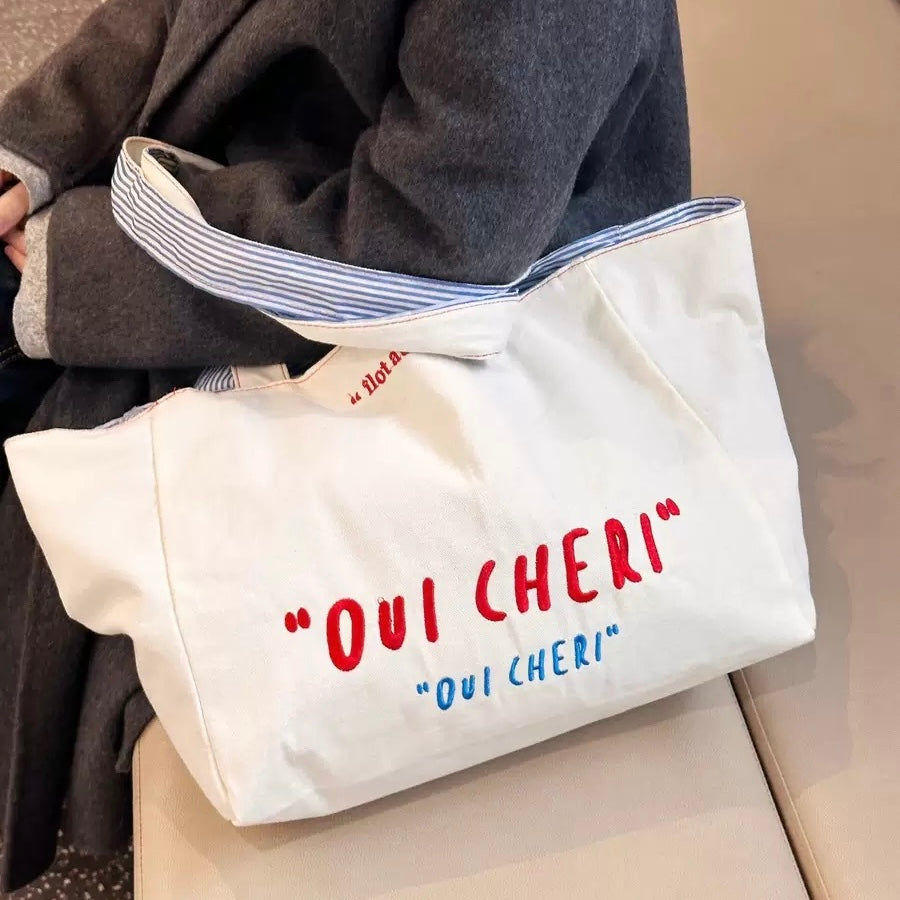 Double-sided tote bag