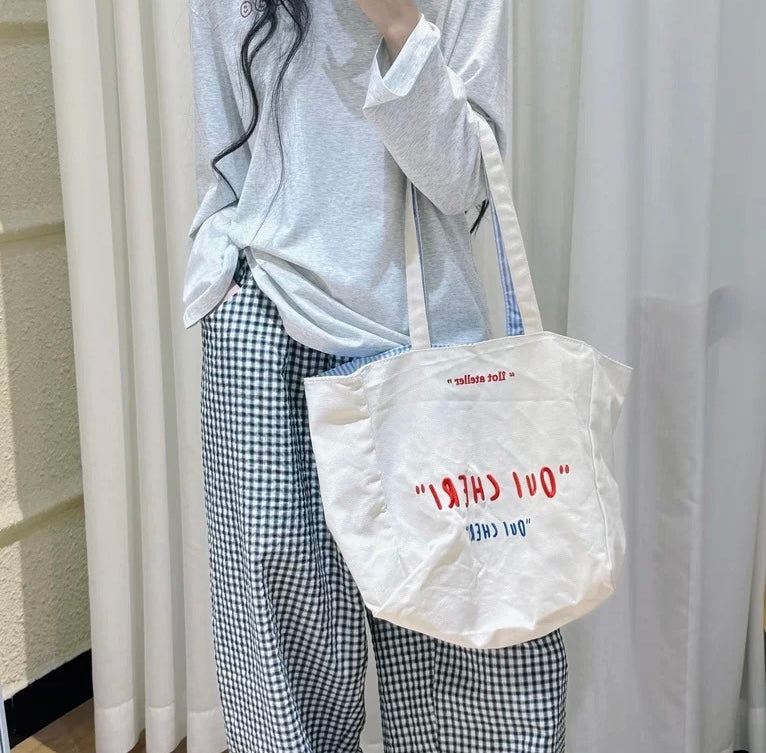 Double-sided tote bag
