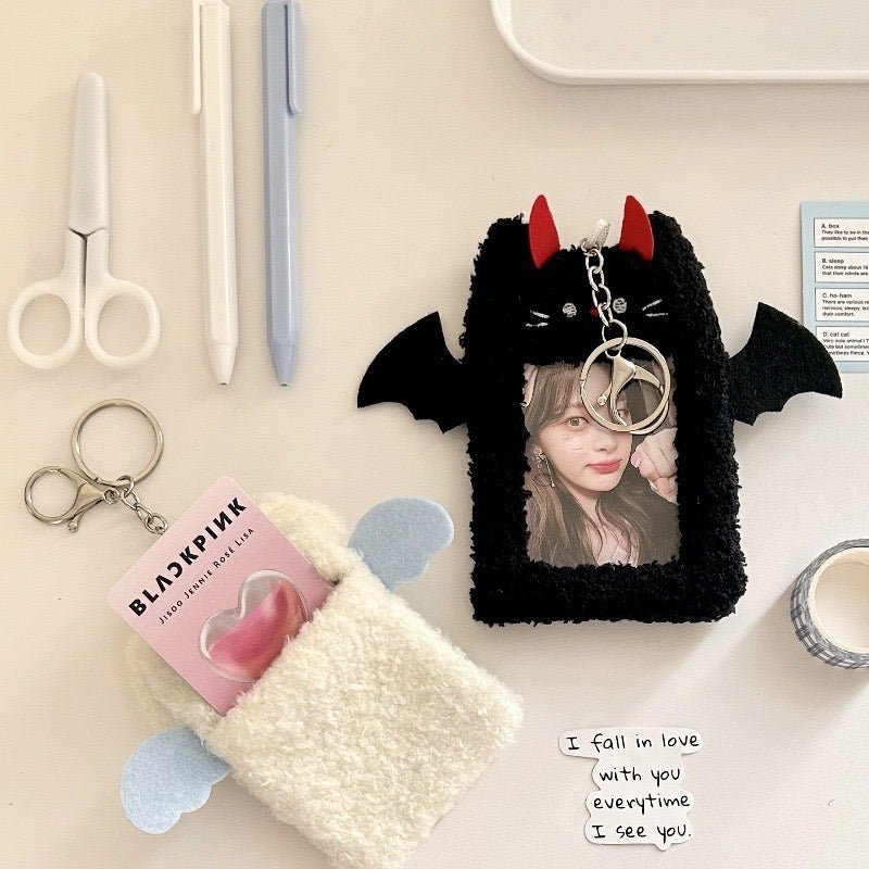Angel & Devil fluffy Card sleeve 🤍🖤 - KIO