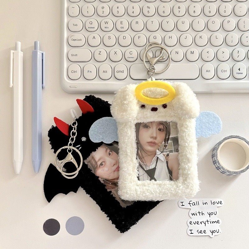 Angel & Devil fluffy Card sleeve 🤍🖤 - KIO