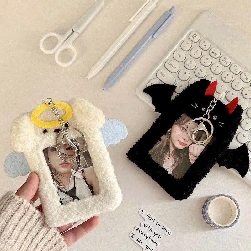 Angel & Devil fluffy Card sleeve 🤍🖤 - KIO
