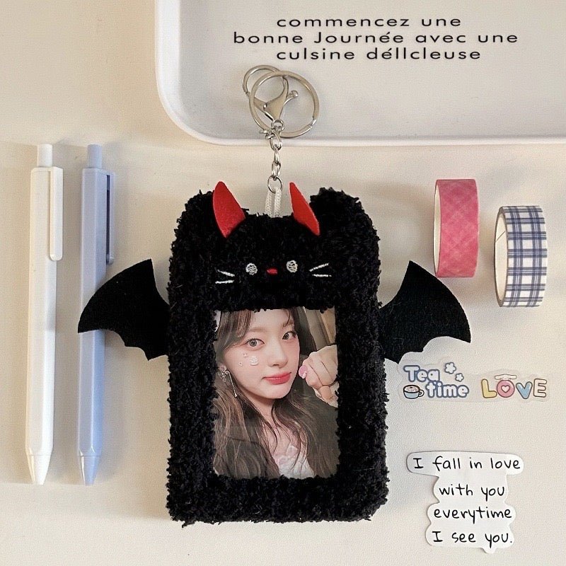 Angel & Devil fluffy Card sleeve 🤍🖤 - KIO