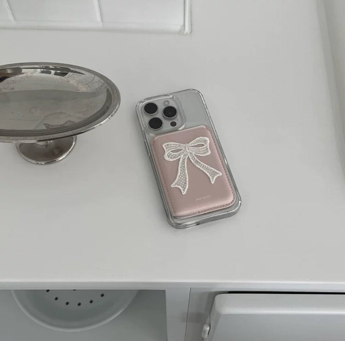 Ballet style Ribbon Magsafe Iphone cardholder ๐ - KIO