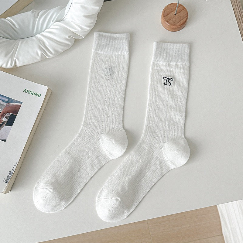 Basic bow Mid - Calf Socks✨ - KIO