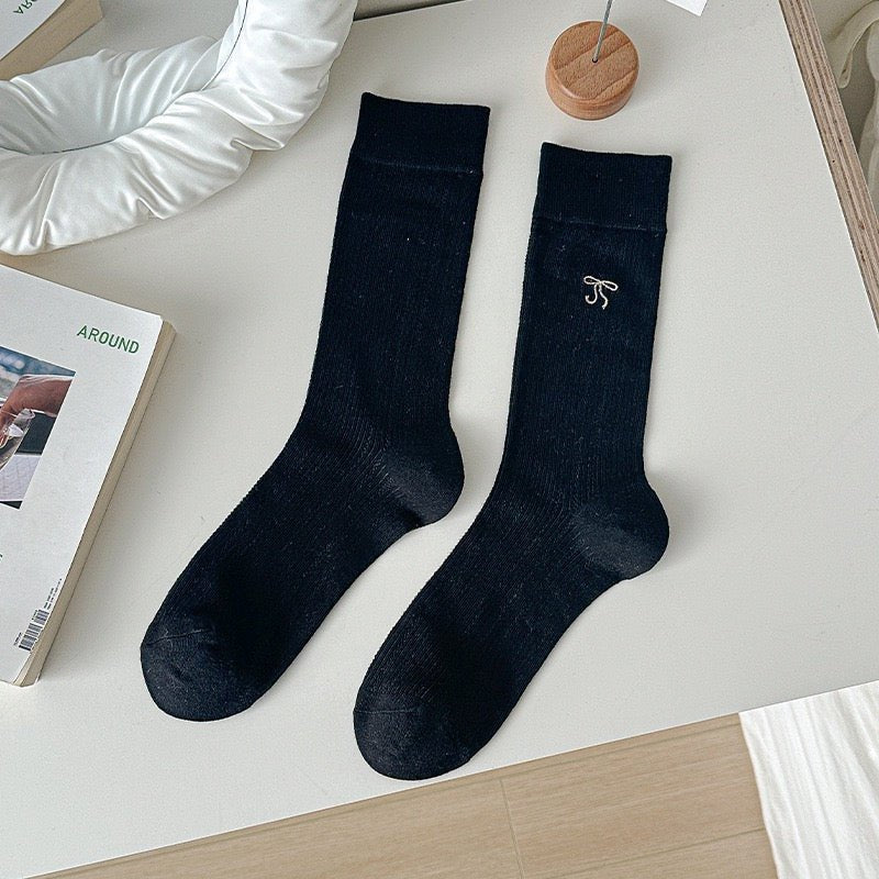 Basic bow Mid - Calf Socks✨ - KIO
