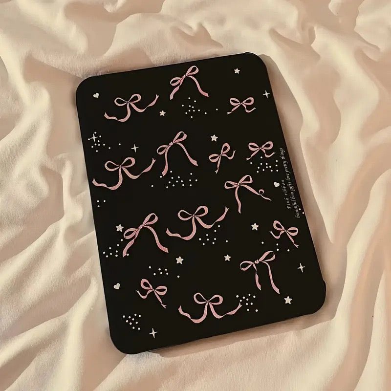 Black bow rotatable bracket iPad case 🖤 - KIO