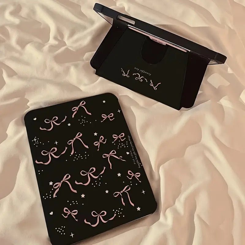 Black bow rotatable bracket iPad case 🖤 - KIO