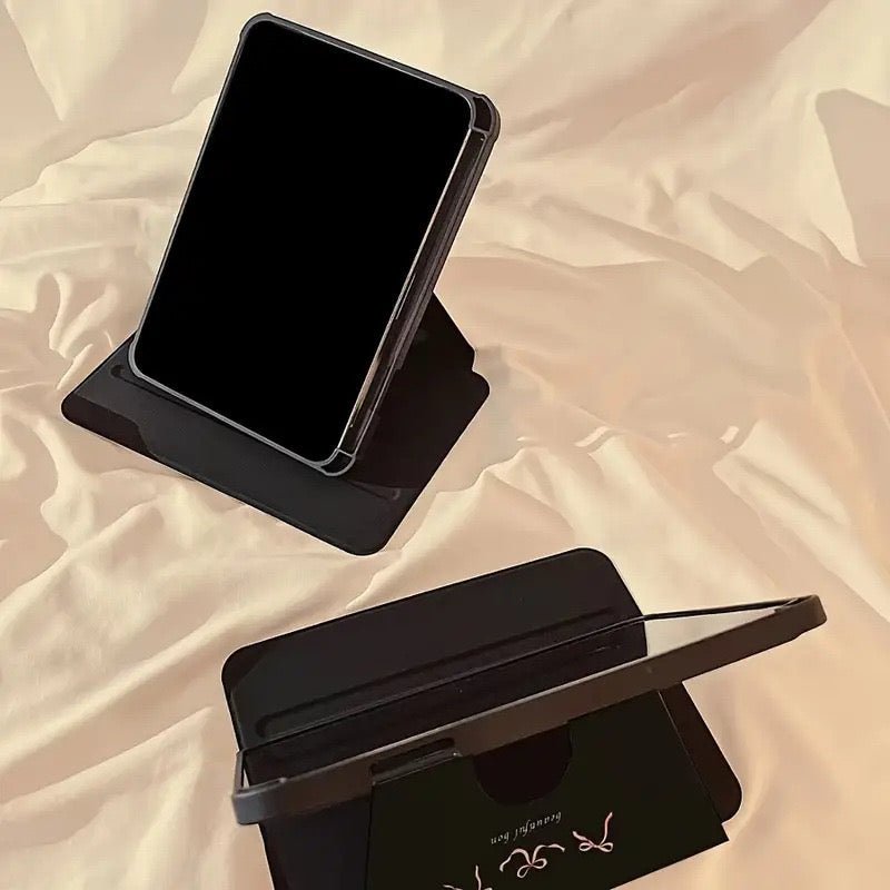 Black bow rotatable bracket iPad case 🖤 - KIO
