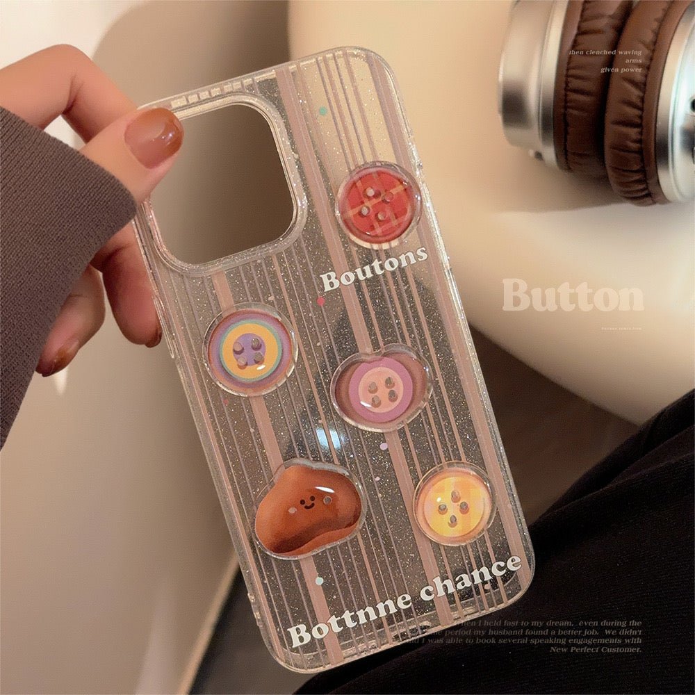 Blingbling buttons Iphone case🌰 - KIO