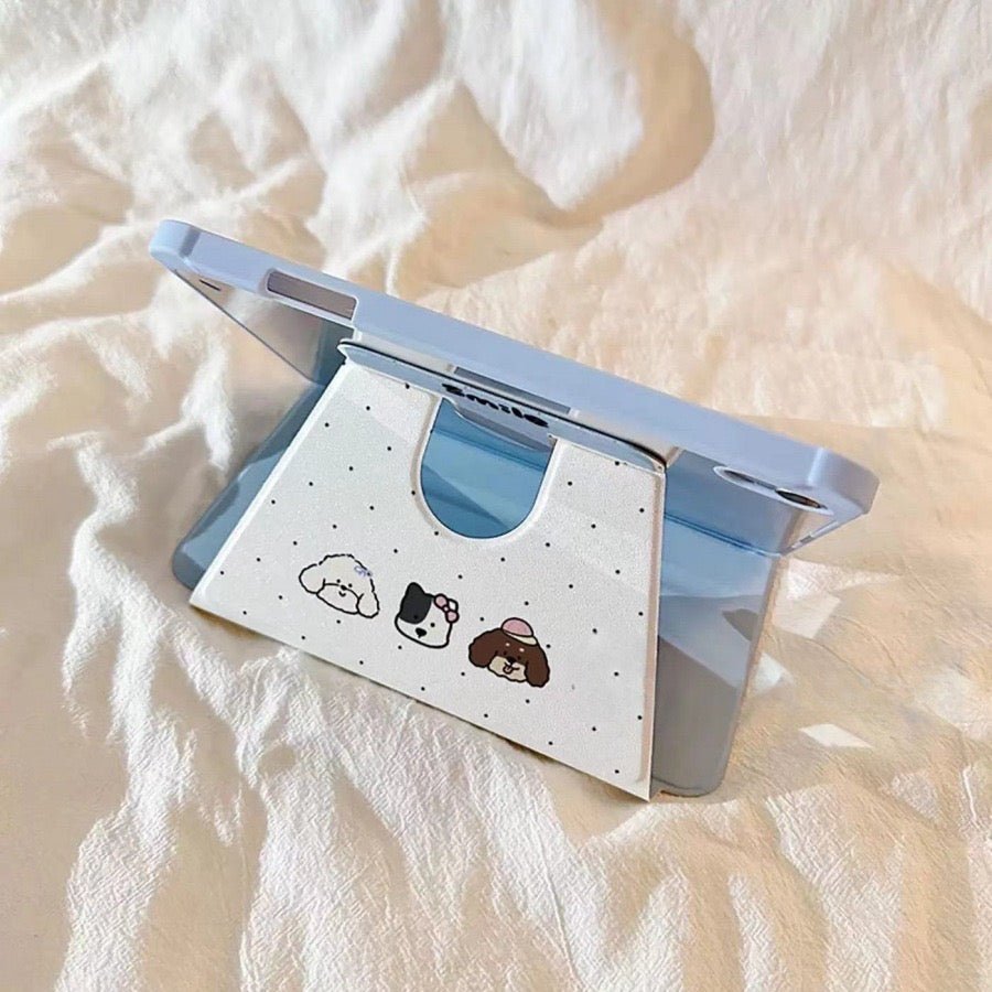Blue love puppy rotates iPad case 🩵 - KIO