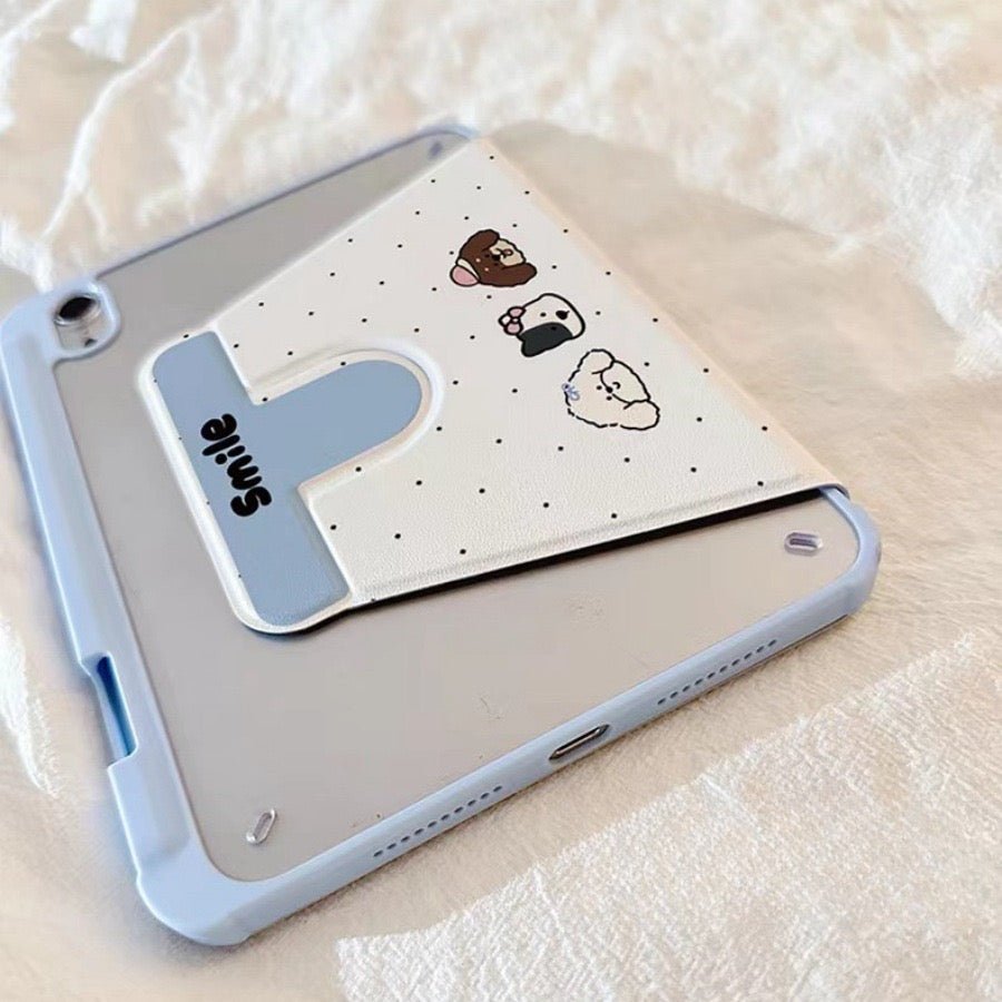 Blue love puppy rotates iPad case 🩵 - KIO