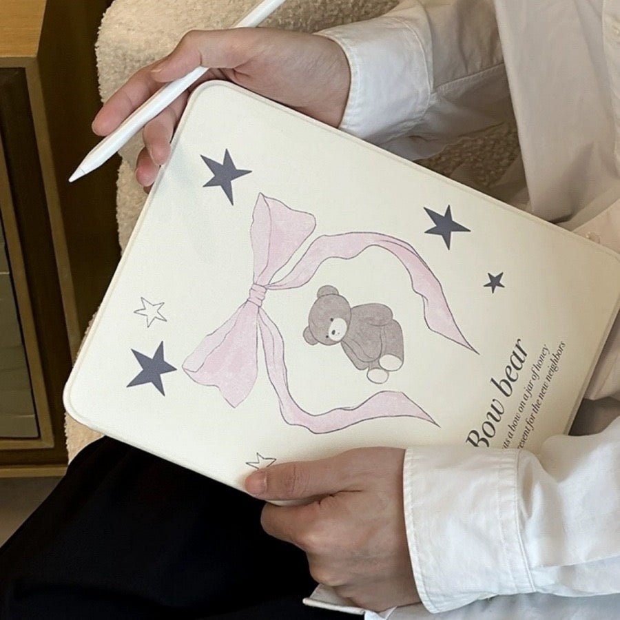 Bow teddy bear iPad case 🧸 - KIO