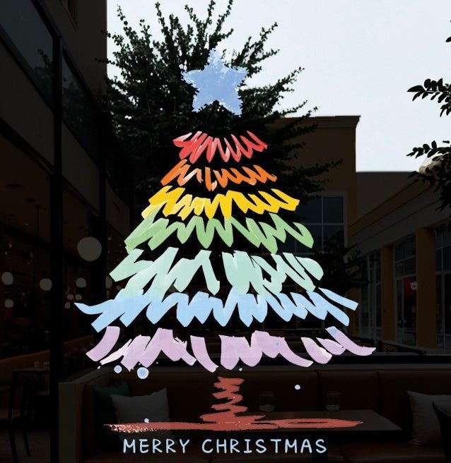 Christmas window decal π - KIO