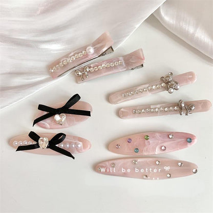 Diamond Pink Serires Clip (set)💗