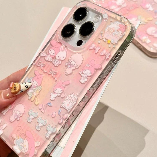Melody full graphic iPhone case with playful design.