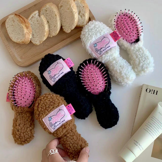 Mini fluffy hair brush 