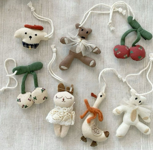 Sweet Fabric – Teddy, Swan, Pup & Cherry Charm 