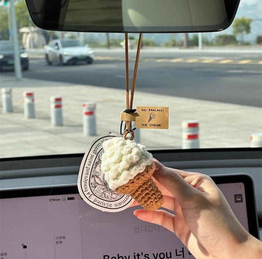 Plush Ice Cream Cone Charm