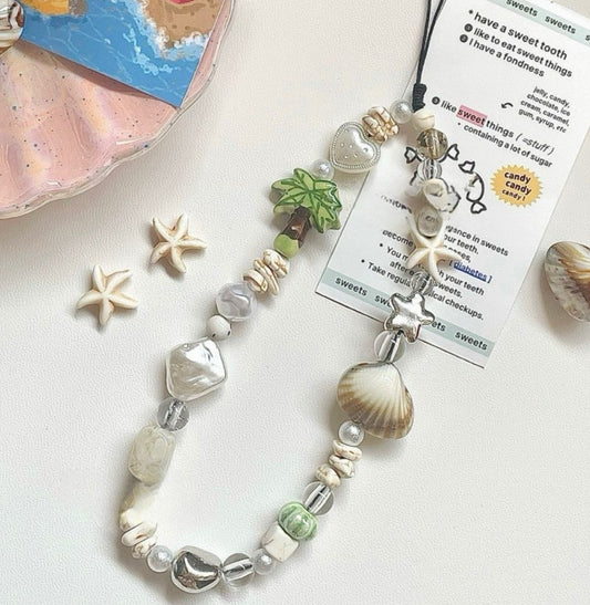 Summer Shell Beaded Charm