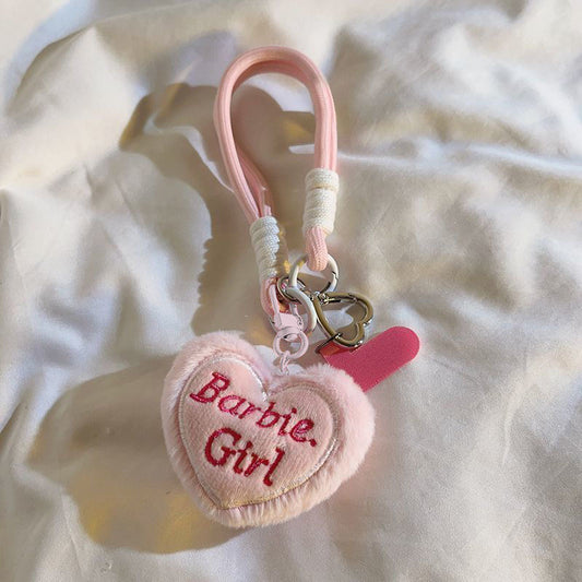 Pink Fuzzy Heart Charm 💓
