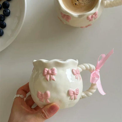 Mug with pink ribbon