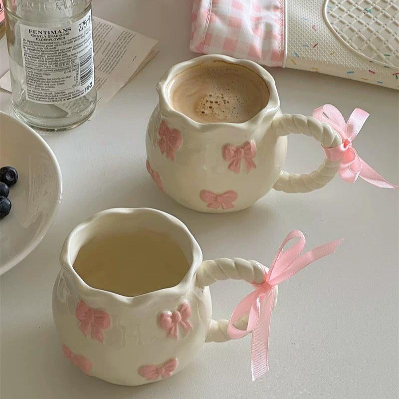 Mug with pink ribbon