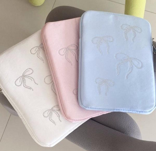 Diamond ribbon tablet bag 