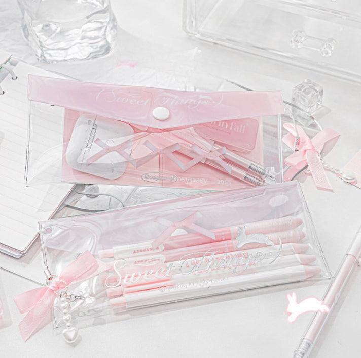 Transparent ribbon pencilcase