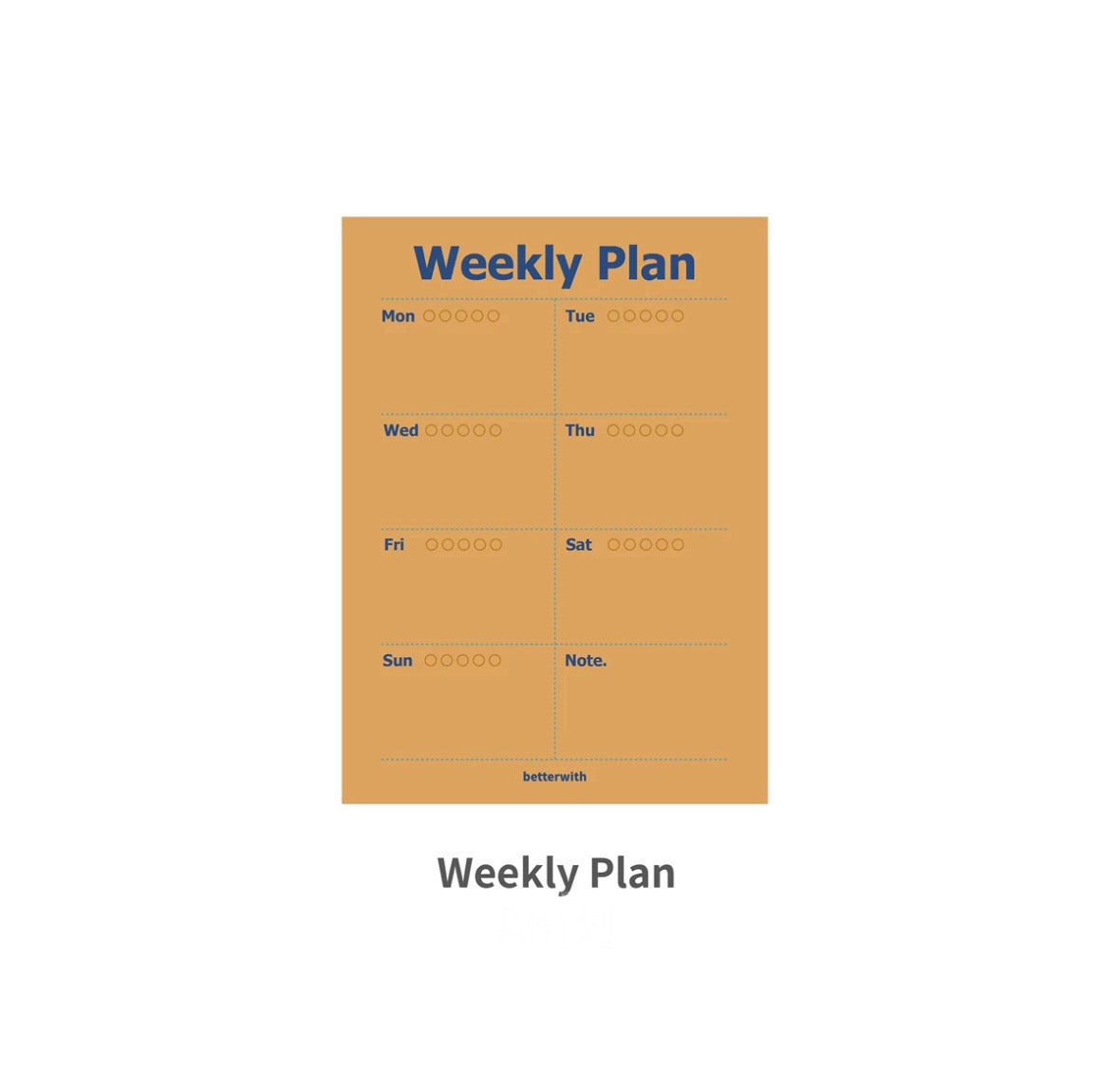 weekly plan