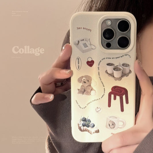 Collage sticker Iphone case🐶 - KIO